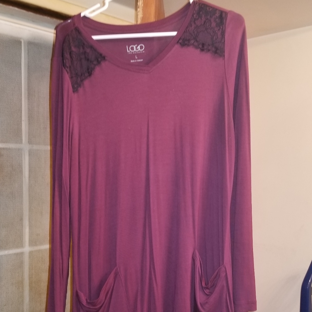 Vintage long LOGO snakebite style hem